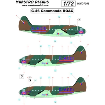 Commando decals BOAC Maestro Models