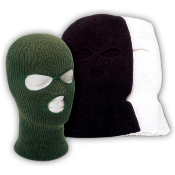 Maska Balaclava triju caurumu (melna) Mil-tec