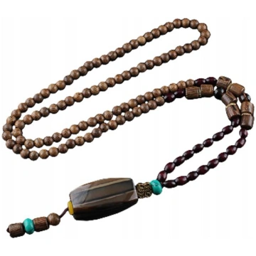 NEPĀL budistu koka kaklarota MALA amulets Rokām da