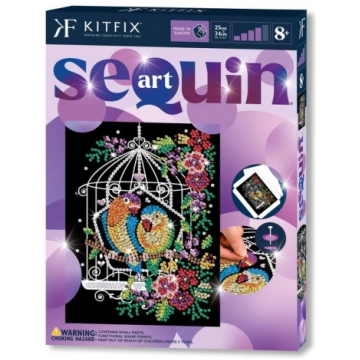 KITFIX Amatniecības komplekts Sequin Art Purple sp