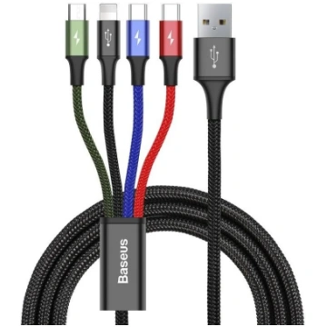 Cable USB Baseus Fast 4in1 2xUSB-C / Lightning / M