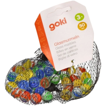 Krāsainas Stikla Bumbiņas 50 gab. - Goki GO150
