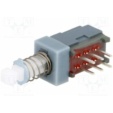 Switch: push-button; Pos: 2; DPDT; 0.1A/30VDC; ON-