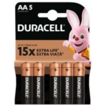 Duracell Extra Life AA 5pcs Baterijas DURB011-DURA