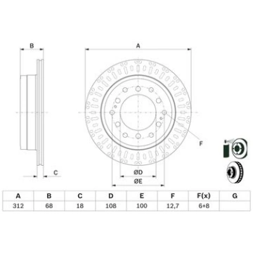BOSCH 0986479F07 Bremžu diski