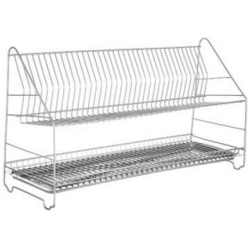 Žāvētājs trauku 80cm/2stāvu metāla sudraba 80337