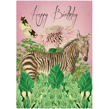 Madame Treacle Karnet B6 z kopert Urodziny Zebra 4