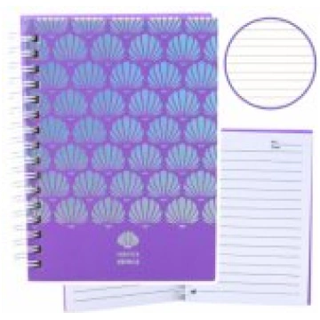 LEAN Holographic Shells Lined Notebook Purple A6 8
