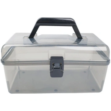 Storage box with handle 20x15x10.5cm - transparent