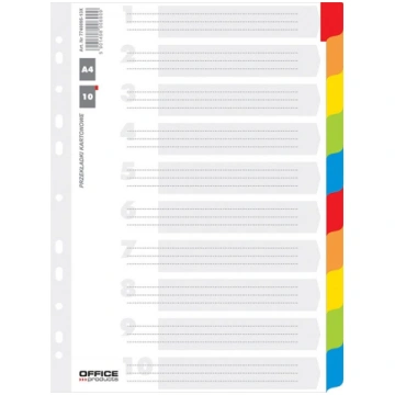 Herlitz PRZEKLADKI KARTONOWE A4 INDEX LAMINOWANY 1