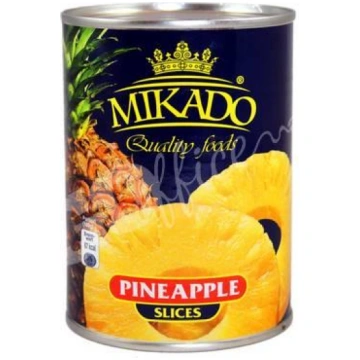 Ananāsu riņķīši MIKADO, 580ml/340g - 450-08005