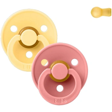 BIBS Colour Pale Butter/Dusty Pink (0-6 m) Babyfan