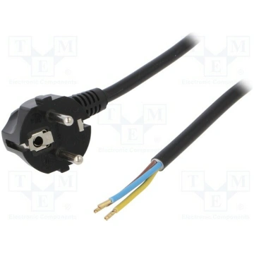 Cable; 3x1.5mm2; CEE 7/7 (E/F) plug angled,cables;