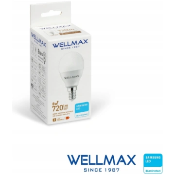 Wellmax Zarowka LED 8W E14 Kulka 90lm/W 720 lm Neu