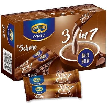 KRÜGER Family 3 in 1 šokolāde, šķīstošā kafija, ka