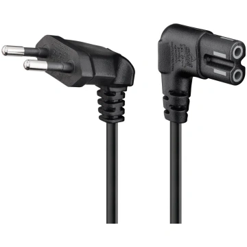 Goobay type C, CEE 7/16 - C7 power cable with angl