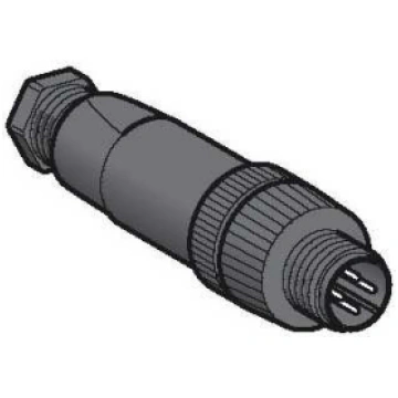 Konektors M12/4pin taisns, XZCC12MDP40B Telemecani