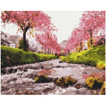 *Gleznošanas komplekts BRUSHME Upe pie sakuras PB1