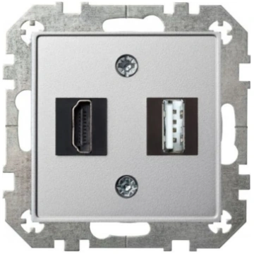 HDMI + USB (A) ligzda, alumīnijs, Liregus EPSILON