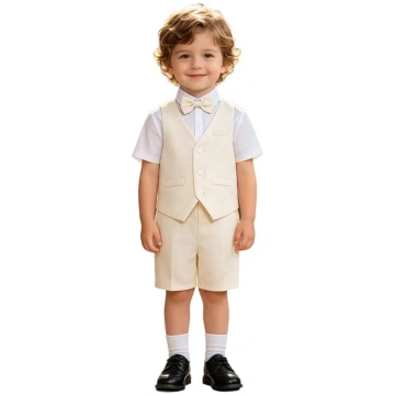 Vxuxlje zēnu svētku krekla veste, tauriņš, īsās bi