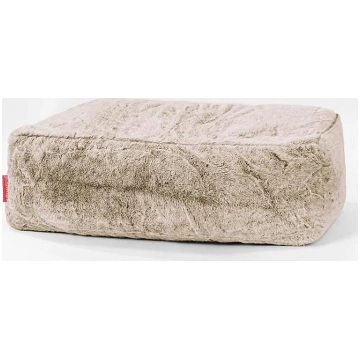 Lounge Pug Large Footstool Pouf, Golden Brown Fluf