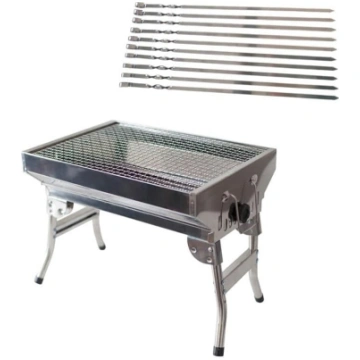 Mangal Angler, nerūsējošs ar salokāmām kājām + 10 
