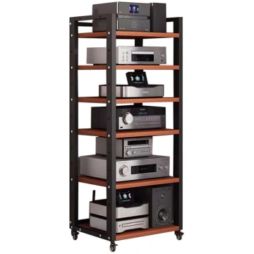 Audio Rack Hi-Fi Shelf 6-Tier Stereo Stand, Compon