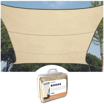 SHADE SAIL - RECTANGULAR - 4 x 3 m - COLOUR: CREAM