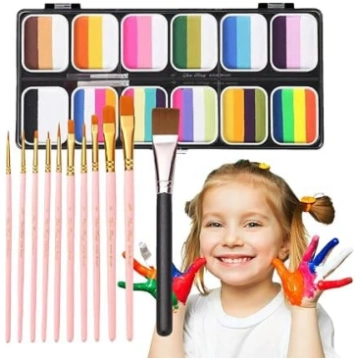 Rainbow Face Paint Palette – ķermeņa apgleznošanas