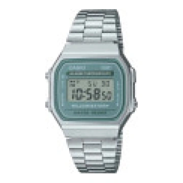 Casio Watch modelis A168WA-3A skatīties sudraba pe