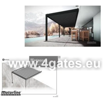 Pergola ar 2 kolonnām - Platums: 5500 mm - Garums: