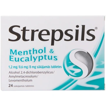 Strepsils Menthol & Eucalyptus, 24 sūkajamās table