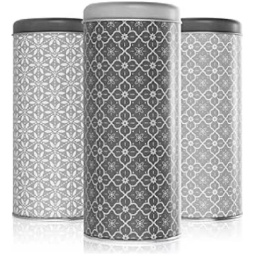 com-four® Coffee Pod Tins, Decorative Tin, Storage