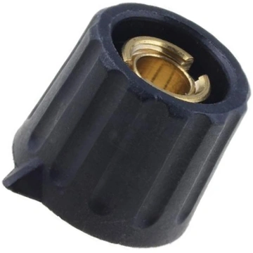 Knob; with pointer; plastic; Øshaft: 6mm; Ø20x17mm
