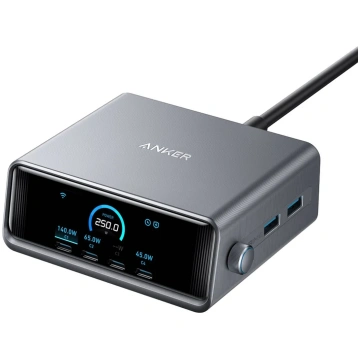 Lādētājs Anker Prime 250W GaN, 6 Ports Silver