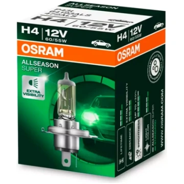 Halogēna spuldze H4, 12V, 60/55W, ALLSEASON SUPER 