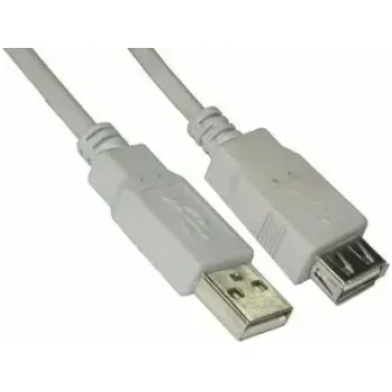Brackton USB Male - USB Female kabelis 2m – balts