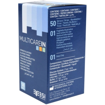 Glikozes teststrēmeles Multicare In N50