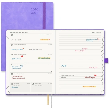 DE 22 cm × 16.5 cm Weekly Academic Planner 2026-20