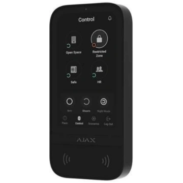 AJAX-58454 - KeyPad TouchScreen (Melns) AJAX Bezva