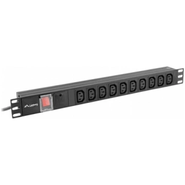 LANBERG PDU RACK POWER STRIP (1U,10A,7X IEC C13,2M