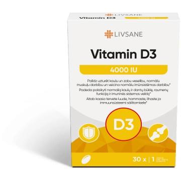 LIVSANE D3 4000 kapsulas N30
