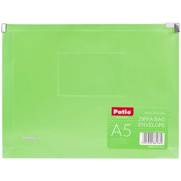 Dokumentu mape PATIO ar rāvējslēdzēju, A5, zaļā kr