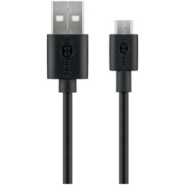 Goobay Micro USB charging and sync cable 46800 Bla