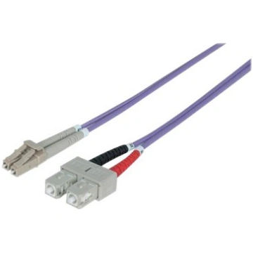 Intellinet Fiber Optic Patch Cable, OM4, LC/SC, 5m