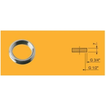 (HY400) pāreja 1/2 ix3/4a, hroms Wirquin HY400 | E