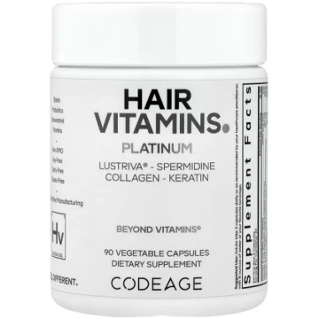 Codeage, Hair Vitamins, Platinum, 90 Vegetable Cap