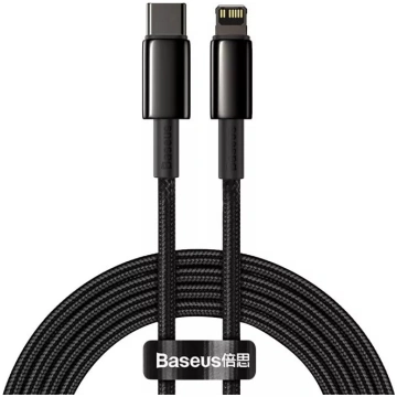 Kabelis Baseus Tungsten Gold 2 m Melns Lightning U