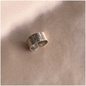 Anello 1 cm MARTELLATO - Acciaio Viola's Char
