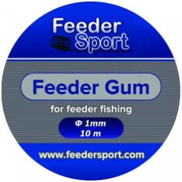Fīdergumija Feeder Sport 1mm 10m melna